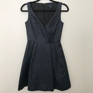 Navy shimmer A line mini dress